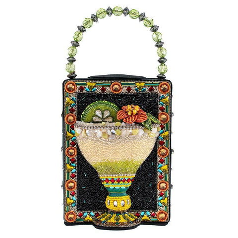 Mary Frances Drinks Lime on The Side Beaded Top Handle Margararita Bea