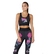 Ultracor Ultra Flower Bomb Black TOP Axiom Sports BRA Floral Pink L Large