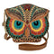 Mary Frances A Little Wiser Owl Hoot Zip Crossbody Beaded Large Bag Handbag New