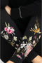 JOHNNY WAS MEI LEGGINGS Cotton Floral Embroidery Molly Camo Pants New