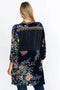 JOHNNY WAS BOUQUET BURNOUT GWENETH DRESS Floral Embroidery Black New