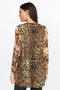 JOHNNY WAS VINTAGE ROSE SWING TUNIC Cheetah Long Sleeve Brown Top Shirt New