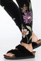 Johnny Was Pants Meriah Stretch Velvet Leggings Floral Embroidery Black Pant New