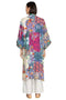 Johnny Was Getsu Eliza Kimono Reversible Silk Floral Jacket Green Pink Multi New