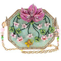 Mary Frances Disney Live Action Mulan Lotus Flower Crossbody Handbag Purse Multi