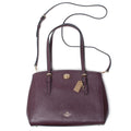 Coach Turnlock Caryall 29 Oxblood Burgundy Wine Handbag Bag Leather New