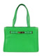 Coach Women's Polshd Pebble Leather Small Coach Swagger Tote Light/green Satchel