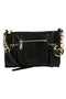 Michael Kors Medium McGraw Messenger Bag Zip Black Handbag Leather Gold New
