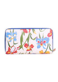 Tory Burch Printed Leather Floral Zip Continental Wallet in Painted Iris