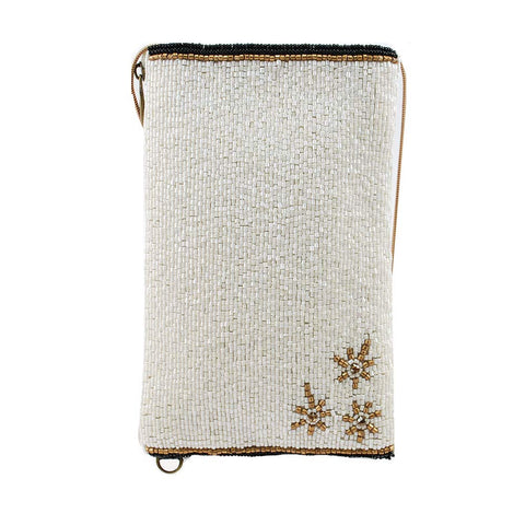 Mary Frances Night Garden Beaded-Embroidered Crossbody Phone Bag