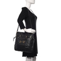 GUCCI Calfskin Horsebit 1955 Cinch Top Messenger Black Shoulder Bag Italy New
