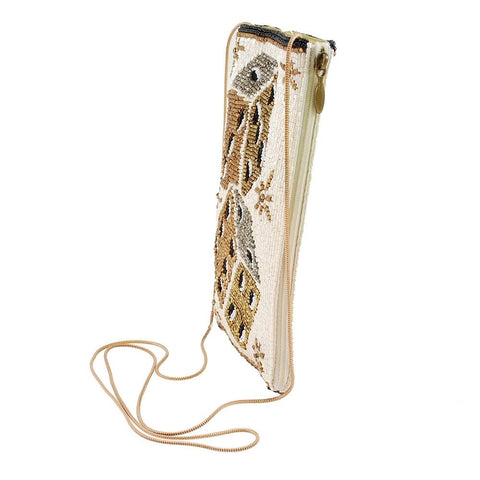 Mary Frances Night Garden Beaded-Embroidered Crossbody Phone Bag