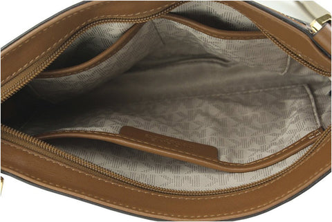 Michael Kors Jet Set Sport East West Leather Bag Handbag Purse Dark Brown NEW