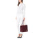Michael Kors Merlot Pastel Pink Izzy Large Reversible Leather Tote