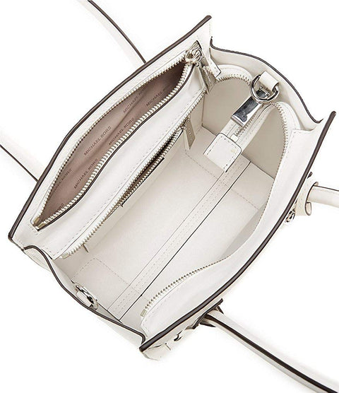 MICHAEL Michael Kors Mercer Woven Medium Messenger Optic White