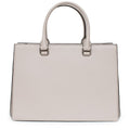Michael Kors Leather Satchel Medium Sutton Gusset Cement Handbag Bag New