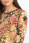 JOHNNY WAS VINTAGE ROSE SWING TUNIC Cheetah Long Sleeve Brown Top Shirt New