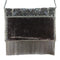 Mary Frances Roaring 20s Antique Pewter Embellished Velvet Crossbody Clutch Handbag