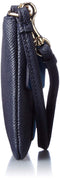 COACH Women's Color Block Corner Zip Li/Navy/Peacock Clutch