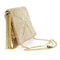 Mary Frances Gold Lining bag Beaded Pouch Tech Purse Print Mini Crossbody New
