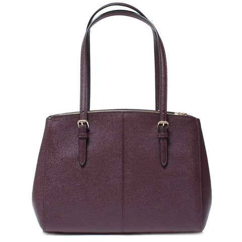 Coach Turnlock Caryall 29 Oxblood Burgundy Wine Handbag Bag Leather New