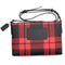 Coach Mount Plaid Pop-up Crossbody in Leather Red Black Bag New