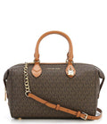 NEW AUTHENTIC MICHAEL KORS GRAYSON SIGNATURE CONVERTIBLE SATCHEL (Brown/Luggage)