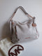 Michael Kors Devon Large Ew Shoulder Tote Genuine Leather Vanilla Rose Gold Bag new