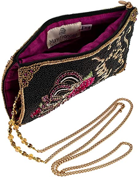 Mary Frances Crossbody-Clutch Black Crossbody Handbag Bag New