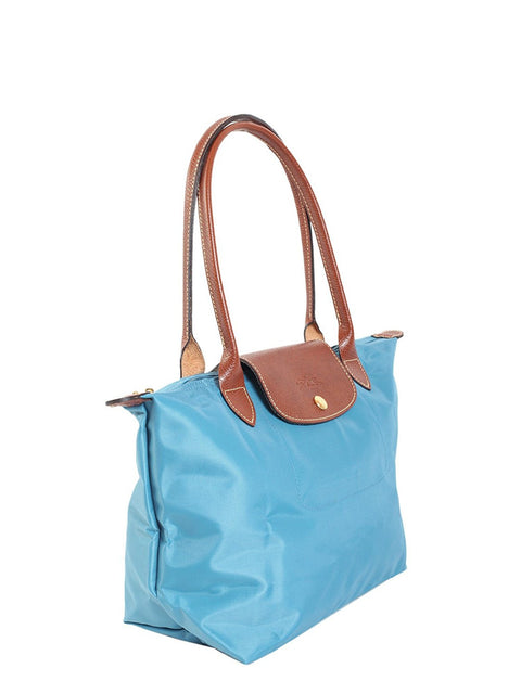Longchamp Medium Shoulder Blue Tote Le Pliage Handbag Bag NEW