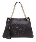 Gucci Soho 308982 Black leather bag features