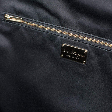 Salvatore Ferragamo Verve Tote Animal Fur Leather Gold Brown Handbag Purse New