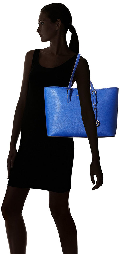 MICHAEL Michael Kors Jet Set Travel Medium Multifunction Tote (Sapphire)