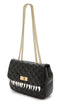 Moschino Cheap and Chic Shoulder Bag Black Turnlock Closure Handbag Purse New