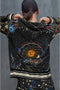 Johnny Was Celestine Zip Up Hoodie Sweater Long Celestin Jacket Top Black NEW