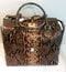 Michael Kors Brown Large Miranda Python Leather Tote Suntan Purse Handbag NEW