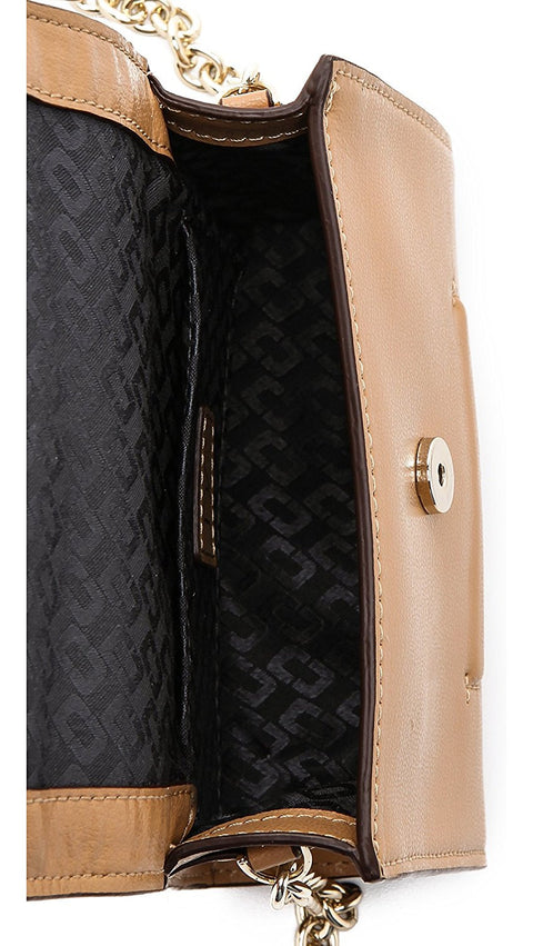 Diane Von Furstenberg 440 Micro Mini Exotic Leopard Brown Shoulder Bag Purse New
