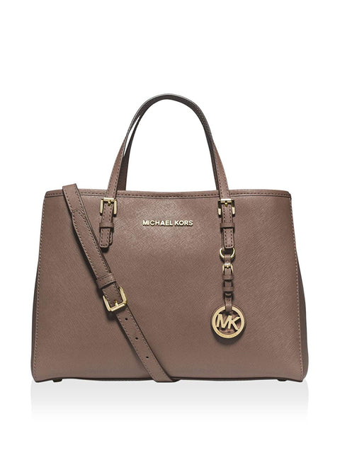 Michael Kors Jet Set Travel Medium Tote Brown Crossbody Handbag Bag Purse New