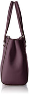 COACH Women's Crossgrain Mini Double Zip Carryall SV/Eggplant Satchel