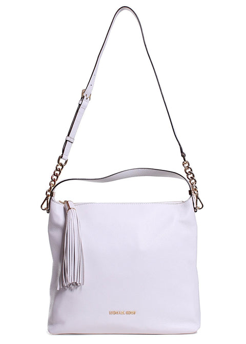 MICHAEL Michael Kors Weston Large Top Zip Shoulder Bag (Optic White)