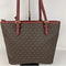 Michael Kors Jet Set Ew Signature Tote Brown Cinnabar Handbag Bag New