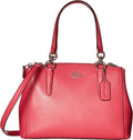 COACH Women's Crossgrain Mini Christie Pink Leather Amaranth Handbag Bag NEW