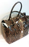 Michael Kors Collection Brown Large Miranda Python Tote Suntan NEW