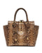 Michael Kors Collection Brown Large Miranda Python Tote Suntan NEW