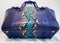 Salvatore Ferragamo Python Verve Tote Purple Silver Bag New