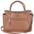 Tory Burch Frances Leather Satchel in Bark