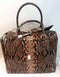 Michael Kors Brown Large Miranda Python Leather Tote Suntan Purse Handbag NEW