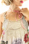 Magnolia Pearl Pink Appliqué Clementine Tank Top 275 Floral White TOP CAT New