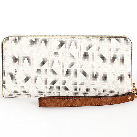 Michael Kors Specchio Jetset Travel Continental Wristlet Vanilla