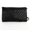 Michael Kors Susannah Quilted Leather Lock Clutch Shoulder Bag Gold Black NEW